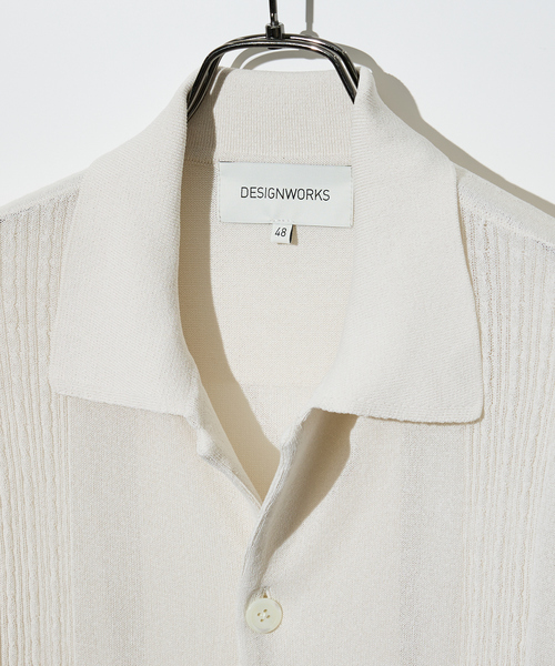 DESIGNWORKS（デザインワークス）の「和紙 シアー キューバシャツ（シャツ/ブラウス・メンズ・アイボリー/ブラック・46/48/50）」の16枚目の写真