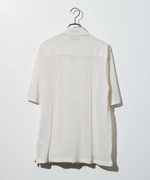 DESIGNWORKS（デザインワークス）の「和紙 シアー キューバシャツ（シャツ/ブラウス・メンズ・アイボリー/ブラック・46/48/50）」の17枚目の写真