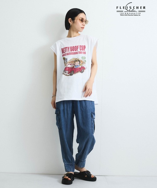 VICKY(ビッキー)の「バイオシルクパウダージョガーパンツ≪洗濯機で洗える≫(デニムパンツ・レディース・ネイビー/ブラック・M)」の18枚目の写真