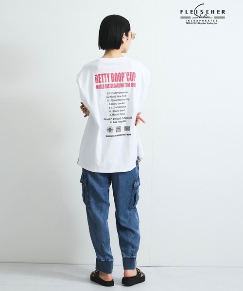 VICKY(ビッキー)の「バイオシルクパウダージョガーパンツ≪洗濯機で洗える≫(デニムパンツ・レディース・ネイビー/ブラック・M)」の19枚目の写真