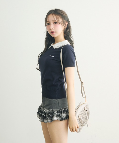 TITTY&CO.（ティティーアンドコー）の「チェックフリルデニムスカート（デニムスカート・レディース・ブラック/ブルー・FREE）」の19枚目の写真