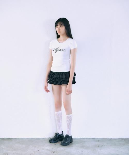 FCMM(エフシーエムエム)の「【日本限定】RHINESTONE S/S TEE / ラインストーンショートスリーブT(Tシャツ/カットソー・レディース・ホワイト/ブラック・MEDIUM/SMALL)」の7枚目の写真