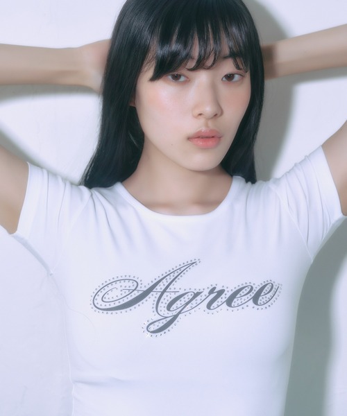 FCMM(エフシーエムエム)の「【日本限定】RHINESTONE S/S TEE / ラインストーンショートスリーブT(Tシャツ/カットソー・レディース・ホワイト/ブラック・MEDIUM/SMALL)」の9枚目の写真