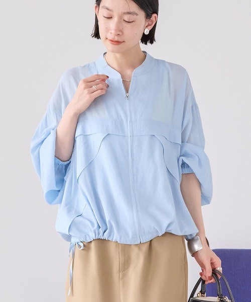 AMERICAN HOLIC(アメリカンホリック)の「接触冷感シアースポーティーブルゾン(その他アウター・レディース・ブラック/ライトブルー/アイボリー・L/M)」の8枚目の写真