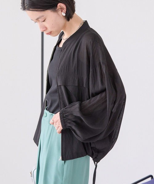 AMERICAN HOLIC(アメリカンホリック)の「接触冷感シアースポーティーブルゾン(その他アウター・レディース・ブラック/ライトブルー/アイボリー・L/M)」の4枚目の写真