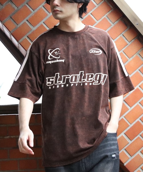 グランジ加工サッカーTシャツ（Tシャツ/カットソー）｜8(eight