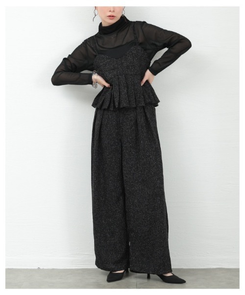 Sawa a la mode（サワアラモード）の「プリーツデザインビスチェ（Tシャツ/カットソー・レディース・ブラウン/ブラック・FREE）」の6枚目の写真