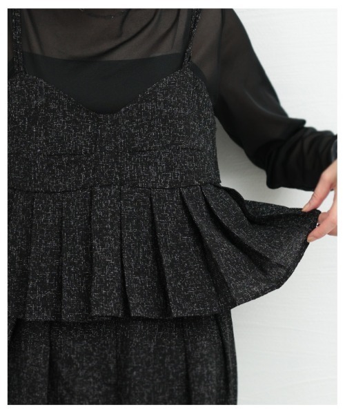 Sawa a la mode（サワアラモード）の「プリーツデザインビスチェ（Tシャツ/カットソー・レディース・ブラウン/ブラック・FREE）」の8枚目の写真