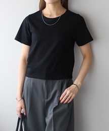 【骨格ストレート大優勝!】細見えラウンドネックTシャツ