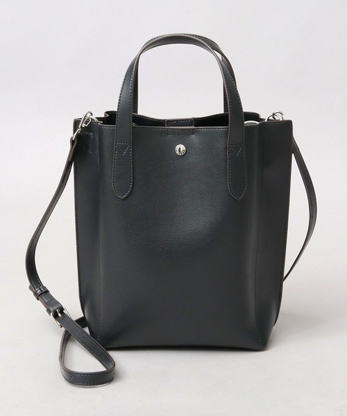 Legato Largo（レガートラルゴ）の「かるいかばん レザー調 2WAY ショルダー トートバッグ A5収納対応（ビジネスバッグ・レディース・ブラック/グレイッシュベージュ/ライトグレー・FREE）」の22枚目の写真