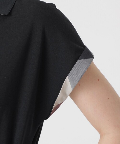 BLUE LABEL CRESTBRIDGE(ブルーレーベルクレストブリッジ)の「コンパクトポンチカラーネックドレス(ワンピース・レディース・ブルー/ベージュ/ダークネイビー・38/36/40)」の16枚目の写真