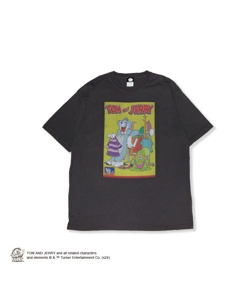 Tom&Jerry(トムアンドジェリー)の「【Tom&Jerry/トムとジェリー】""Memorable Scene YELLOW"" T-Shirt"半袖プリントTシャツ ビックシルエット ピグメント加工 ヴィンテージライク(Tシャツ/カットソー・メンズ・ホワイト/チャコールグレー・MEDIUM/LARGE/X-LARGE)」の9枚目の写真