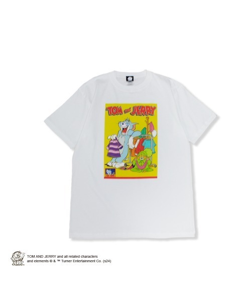 Tom&Jerry(トムアンドジェリー)の「【Tom&Jerry/トムとジェリー】""Memorable Scene YELLOW"" T-Shirt"半袖プリントTシャツ ビックシルエット ピグメント加工 ヴィンテージライク(Tシャツ/カットソー・メンズ・ホワイト/チャコールグレー・MEDIUM/LARGE/X-LARGE)」の8枚目の写真