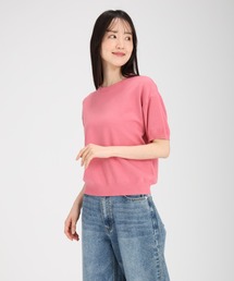 ハーフスリーブもちもちニット