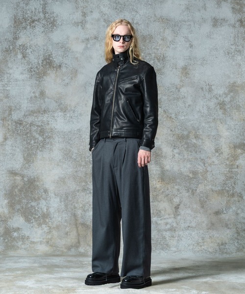 glamb（グラム）の「Grace Wide Slacks / グレースワイドスラックス（スラックス・メンズ・グレー/ブラック/ワイン・S/M/L）」の12枚目の写真