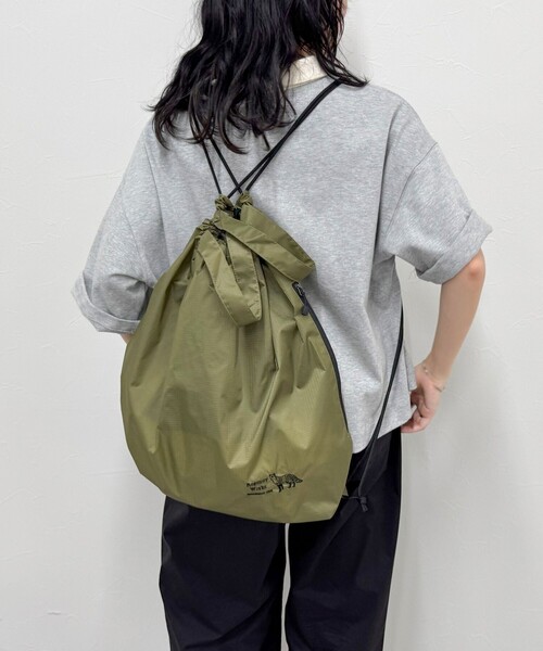 fredy emue（フレディエミュ）の「【Regency works/リージェンシー ワークス】ナイロンジムサック（バックパック/リュック・レディース・ネイビー/ブラック/オリーブ・FREE）」の9枚目の写真