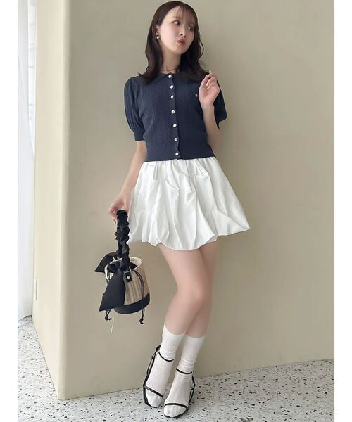 POLO BCS(ポロ ビーシーエス)の「【POLOBCSコラボ】ポロカーデニットトップス(ニット/セーター・レディース・オフホワイト/オレンジ/イエロー/ネイビー・FREE)」の13枚目の写真