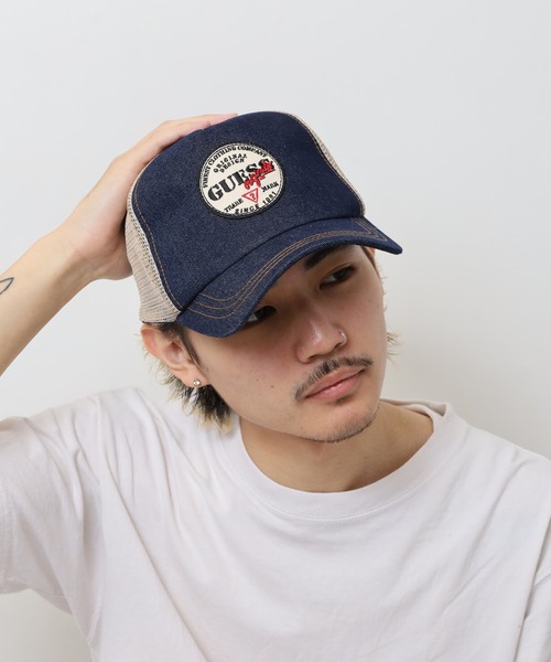 セール】GUESS GO DENIM TRUCKER デニムキャップ（キャップ