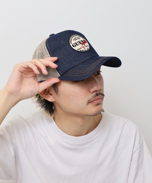 セール】GUESS GO DENIM TRUCKER デニムキャップ（キャップ
