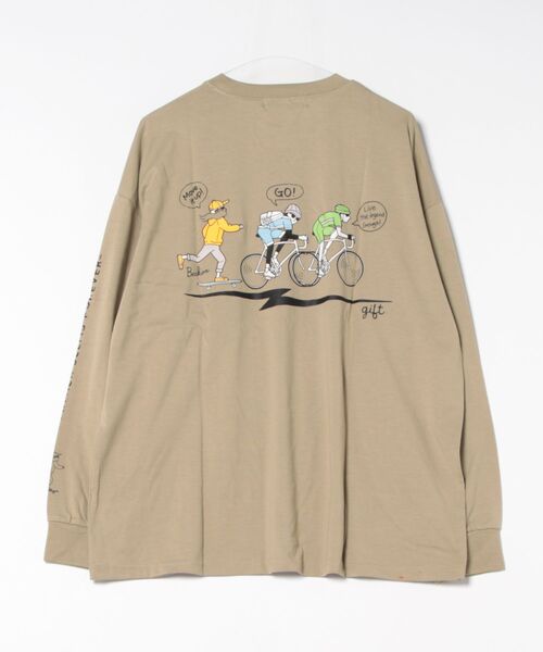 B.I.D.（ビーアイディー）の「《天竺　プリントロンT（Tシャツ/カットソー・メンズ・ブルー/カーキ/ホワイト/ピンク/ベージュ・LARGE/MEDIUM）」の8枚目の写真