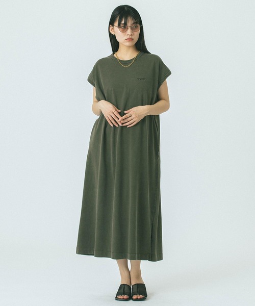 THOUSAND MILE(サウザンドマイル)の「(THOUSAND MILE x GENE HEAVENS)BIO WASH TEE DRESS(ワンピース・レディース・オリーブ/ブラック/バーガンディー・ONE SIZE)」の13枚目の写真