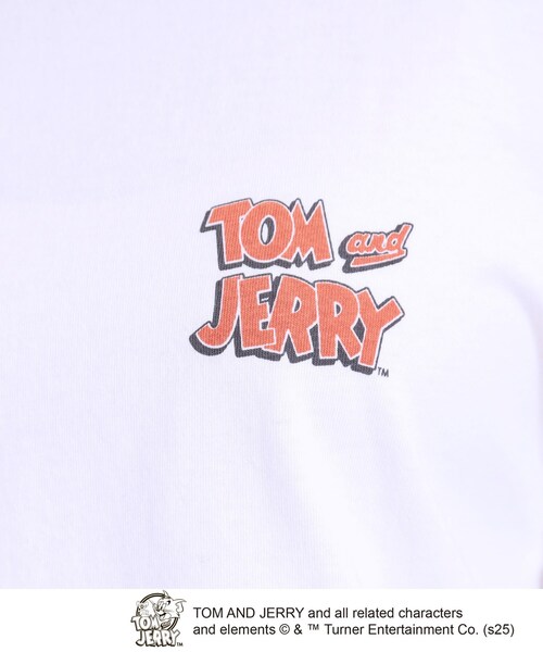 Tom＆Jerry（トムアンドジェリー）の「【TOM and JERRY 別注】ベーシックTシャツ（Tシャツ/カットソー・レディース・チャコール/ホワイト系1/チャコールグレー/ホワイト系3・01/02/03/04）」の17枚目の写真
