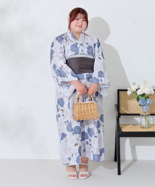 ルオシー louisy 浴衣 セール】【大きいサイズ】花柄浴衣セット（浴衣）｜Louiosy