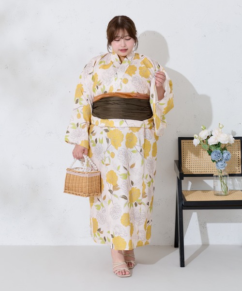 Louiosy（ルオシー）の「【大きいサイズ】アソート花柄セパレート浴衣