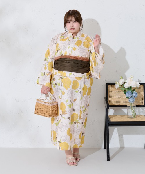 大きいな花柄の浴衣 楽天市場】浴衣 レディース 大人花柄くっきり 浴衣単品
