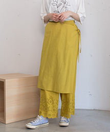 POU DOU DOU | ＜made in INDIA＞スカラップシフリー刺繍ラップ風パンツ(その他パンツ)