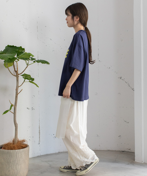 POU DOU DOU（プードゥドゥ）の「＜made in INDIA＞スカラップシフリー刺繍ラップ風パンツ（その他パンツ・レディース・ブラック/イエロー/オフホワイト・M）」の19枚目の写真