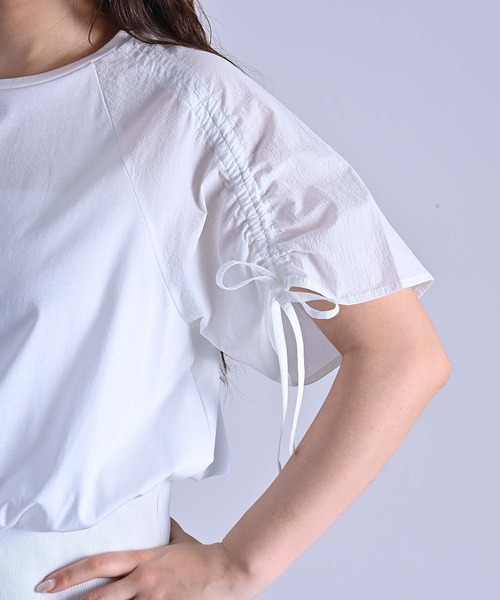 RAW FUDGE(ローファッジ)の「シルケット天竺シャーリングスリーブプルオーバー(Tシャツ/カットソー・レディース・ブラック/オフホワイト・M)」の16枚目の写真