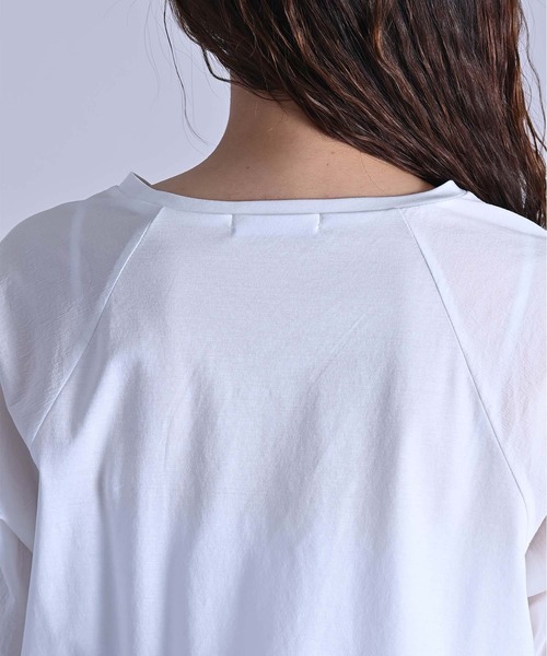 RAW FUDGE(ローファッジ)の「シルケット天竺シャーリングスリーブプルオーバー(Tシャツ/カットソー・レディース・ブラック/オフホワイト・M)」の18枚目の写真