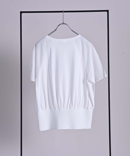 RAW FUDGE(ローファッジ)の「シルケット天竺シャーリングスリーブプルオーバー(Tシャツ/カットソー・レディース・ブラック/オフホワイト・M)」の22枚目の写真