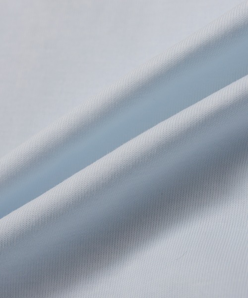 Fit more(フィットモア)の「ジャガードフリルアシンメトリーペプラムトップス(Tシャツ/カットソー・レディース・ブルー/ホワイト/ピンク・FREE)」の17枚目の写真