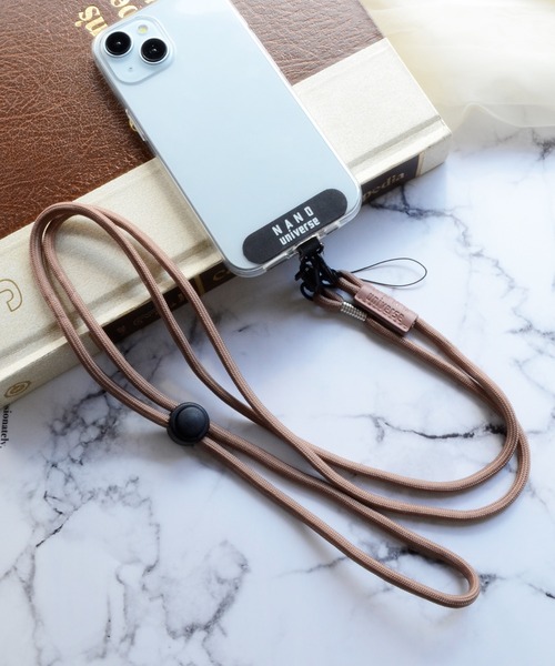 NANO universe（ナノユニバース）の「ナノユニバース [ショルダーストラップ] スマホストラップ 肩掛け 首かけ ロングストラップ（スマホグッズ・レディース・グレー/ブラック/ブラウン/ベージュ・ONE SIZE）」の16枚目の写真