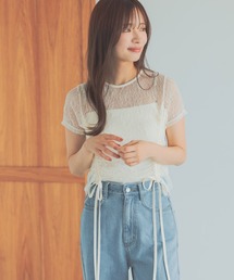 mysty woman | レースアレンジドロストT 571959(Tシャツ/カットソー)