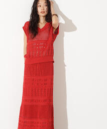 N.（N. Natural Beauty Basic） | パッチワークニットセットアップ(ワンピース)