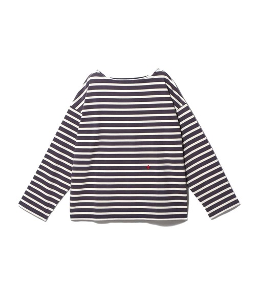 ESTNATION(エストネーション)の「aftersunshine / ボーダー ボートネックカットソー(Tシャツ/カットソー・メンズ・ネイビー・LARGE/MEDIUM)」の1枚目の写真