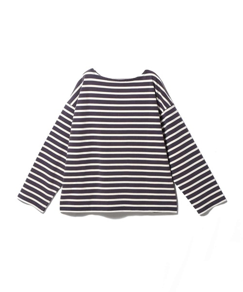 ESTNATION(エストネーション)の「aftersunshine / ボーダー ボートネックカットソー(Tシャツ/カットソー・メンズ・ネイビー・LARGE/MEDIUM)」の2枚目の写真