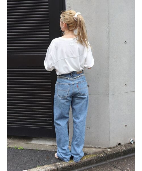 Ungrid（アングリッド）の「ナンバリングルーズTee（Tシャツ/カットソー・レディース・レッド/オフホワイト/ブルー・FREE）」の22枚目の写真