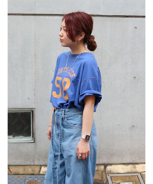 Ungrid（アングリッド）の「ナンバリングルーズTee（Tシャツ/カットソー・レディース・レッド/オフホワイト/ブルー・FREE）」の20枚目の写真