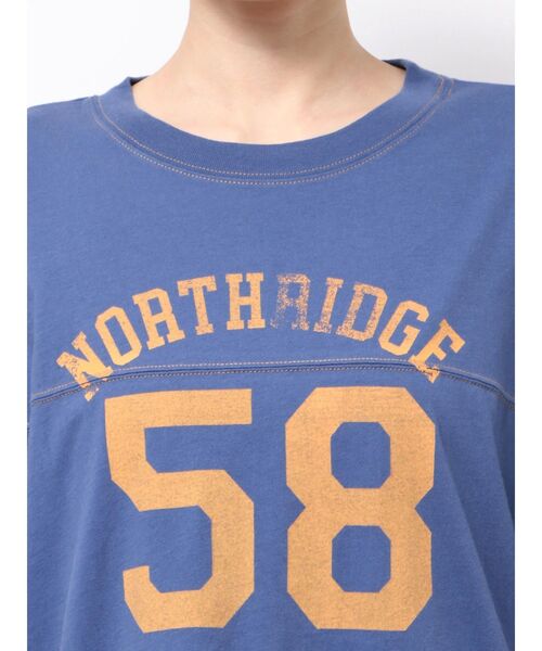 Ungrid（アングリッド）の「ナンバリングルーズTee（Tシャツ/カットソー・レディース・レッド/オフホワイト/ブルー・FREE）」の11枚目の写真