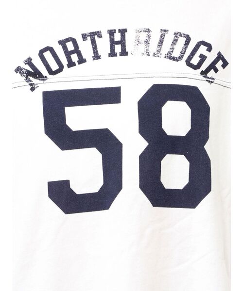 Ungrid（アングリッド）の「ナンバリングルーズTee（Tシャツ/カットソー・レディース・レッド/オフホワイト/ブルー・FREE）」の6枚目の写真