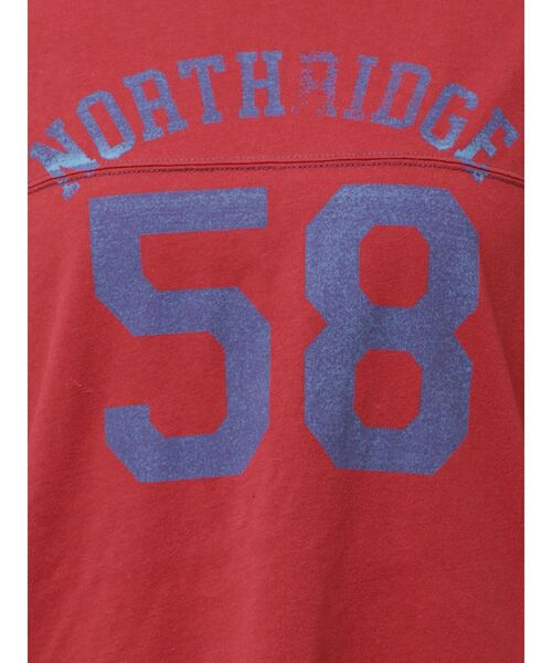 Ungrid（アングリッド）の「ナンバリングルーズTee（Tシャツ/カットソー・レディース・レッド/オフホワイト/ブルー・FREE）」の5枚目の写真