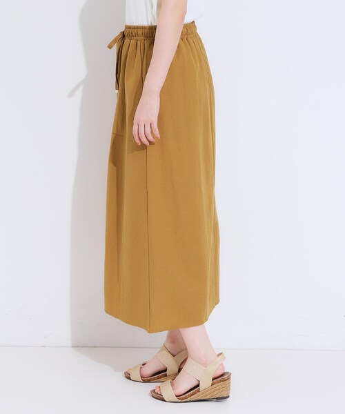 DRESKIP（ドレスキップ）の「【セットアップ可/ひんやり】大人カジュアルに ベイカー風デザインスカート（スカート・レディース・オリーブ/ネイビー/マスタード・04/03/02/01）」の17枚目の写真