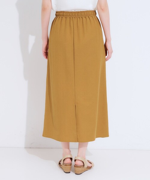 DRESKIP（ドレスキップ）の「【セットアップ可/ひんやり】大人カジュアルに ベイカー風デザインスカート（スカート・レディース・オリーブ/ネイビー/マスタード・04/03/02/01）」の18枚目の写真