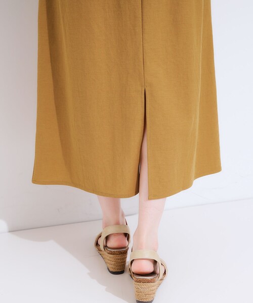 DRESKIP（ドレスキップ）の「【セットアップ可/ひんやり】大人カジュアルに ベイカー風デザインスカート（スカート・レディース・オリーブ/ネイビー/マスタード・04/03/02/01）」の22枚目の写真