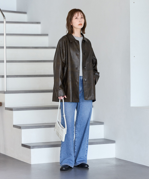 最終値下げJOURNALSTANDERD ウォッシャブルフェイクレザージャケット ウォッシャブルフェイクレザーライダース（レザージャケット