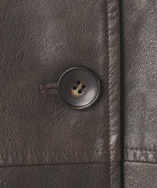 追加》ウォッシャブルフェイクレザーファー襟付カバーオール（その他